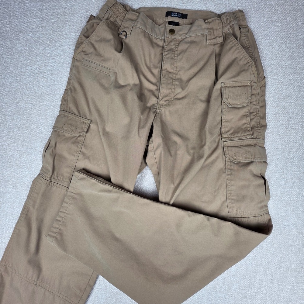 5.11 Tactical Mens Cargo Pants 36x34 Khaki Tan Ripstop Utility Work 74273-120